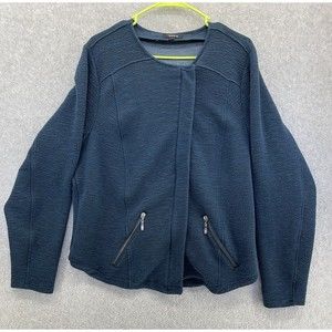 Torrid Women's Teal Jacket Plus Size 3 Long Sleeve Zipper Hi Low Unlined